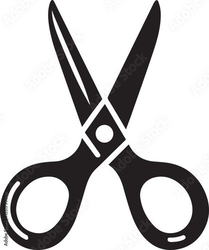 black scissors vector, scissors vector illustration, scissors silhouette vector icon design
