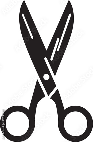 black scissors vector, scissors vector illustration, scissors silhouette vector icon design