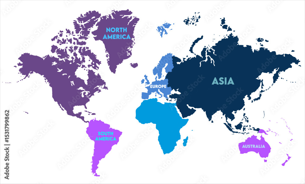 Obraz premium Physical world map vector-01, world map, modern world map graphic, Countries Silhouettes Stock Illustrations, Vectors