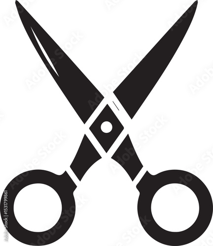 black scissors vector, scissors vector illustration, scissors silhouette vector icon design