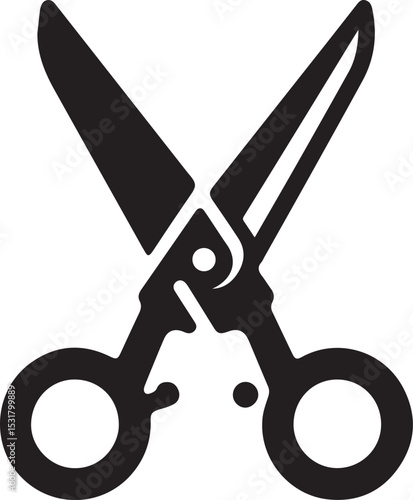 black scissors vector, scissors vector illustration, scissors silhouette vector icon design