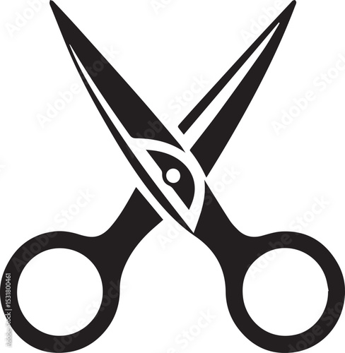 black scissors vector, scissors vector illustration, scissors silhouette vector icon design