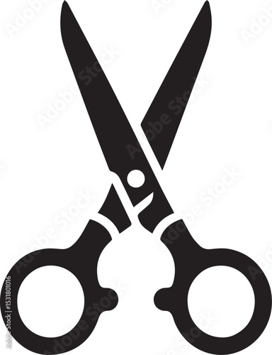 black scissors vector, scissors vector illustration, scissors silhouette vector icon design