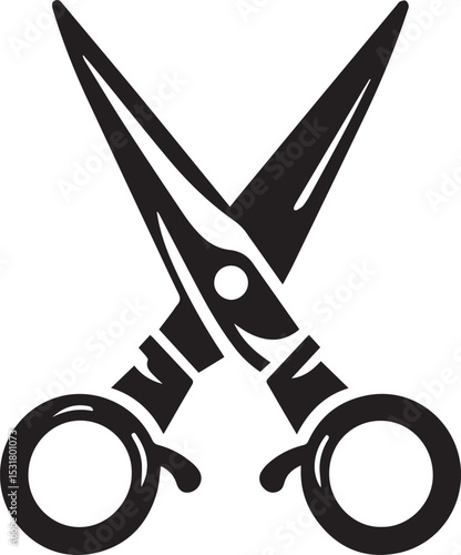 black scissors vector, scissors vector illustration, scissors silhouette vector icon design