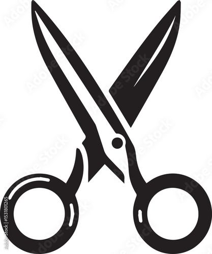 black scissors vector, scissors vector illustration, scissors silhouette vector icon design