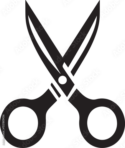 black scissors vector, scissors vector illustration, scissors silhouette vector icon design