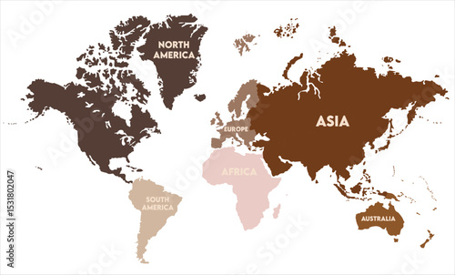 World map vector-13,  world map, modern world map graphic, Countries Silhouettes Stock Illustrations, Vectors