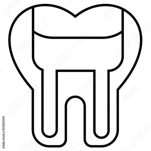 Pulpotomy outline icon