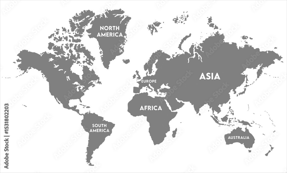 Fototapeta premium World map-04, world map, modern world map graphic, Countries Silhouettes Stock Illustrations, Vectors