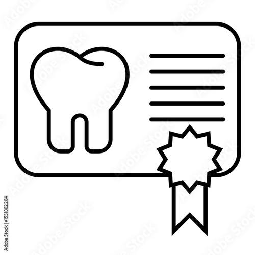 Dental Certified outline icon
