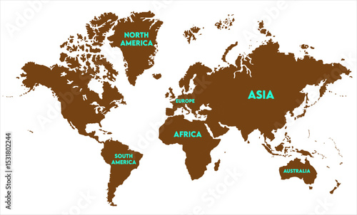World map-05,  world map, modern world map graphic, Countries Silhouettes Stock Illustrations, Vectors