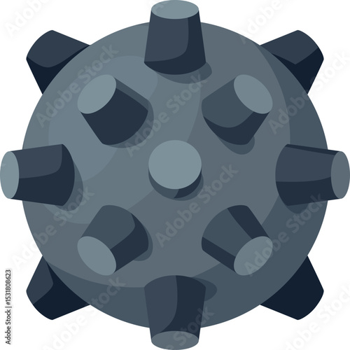 Naval Mine Explosive Illustration