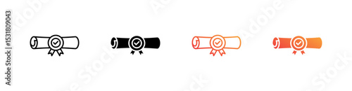 Degree Multiple Style Icon Set 