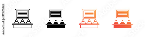 Class Multiple Style Icon Set 