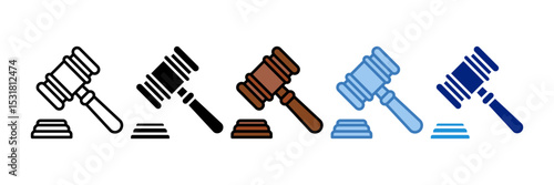Gavel Icon Element For Design