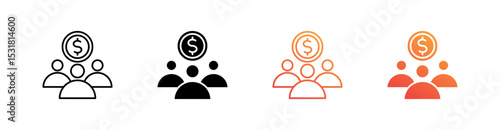 Customer Multiple Style Icon Set 