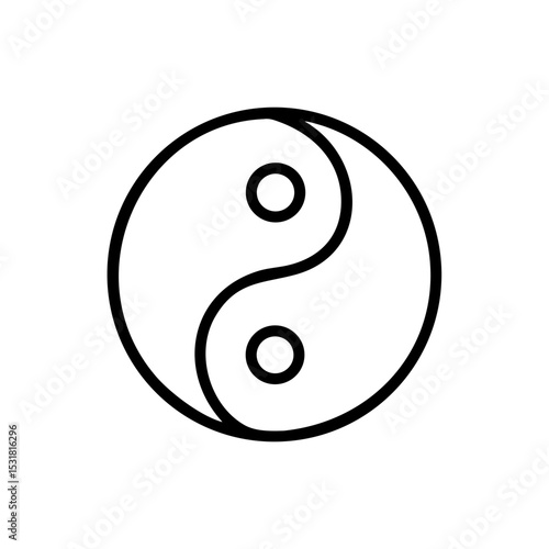 Yin Yang symbol representing balance and harmony in design  