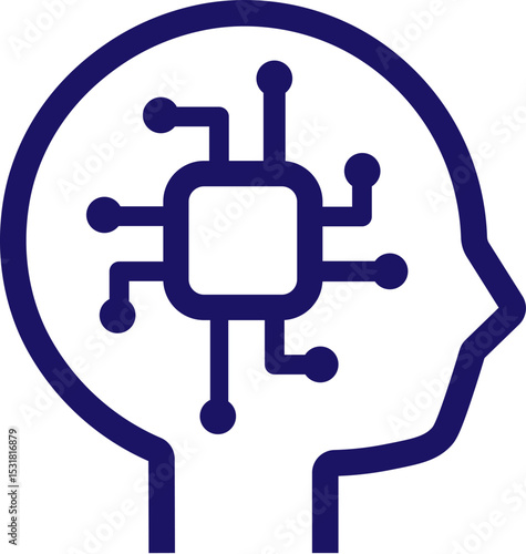 AI・人工知能のマーク（頭脳のアイコン）