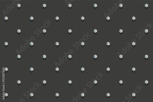 3d imitation cube, volumetric image. Seamless vector pattern in neutral shades.