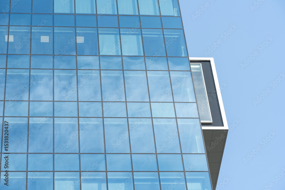 Obraz premium modern office building with glass wall