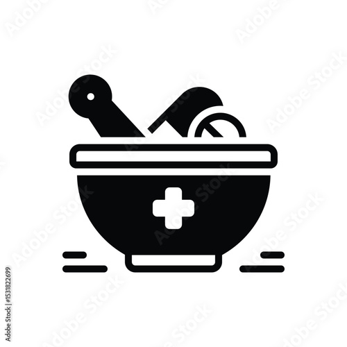 Black solid icon for  medicine