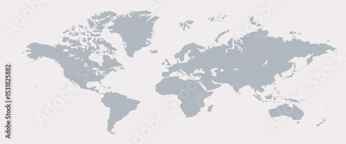 A blank world map, world map picture, world map vector image, modern world map, Illustration, eps 10, worldwide, all continents, all countries, worldwide project