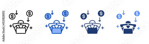 Passive Income icon sheet multiple style collection
