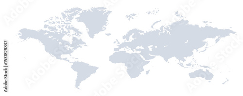 World map accurate scale, world map vector image, modern world map, Illustration, eps 10, worldwide, all continents, all countries, worldwide project