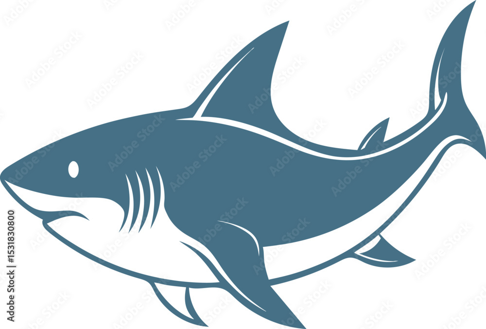Fototapeta premium vector illustration of a shark