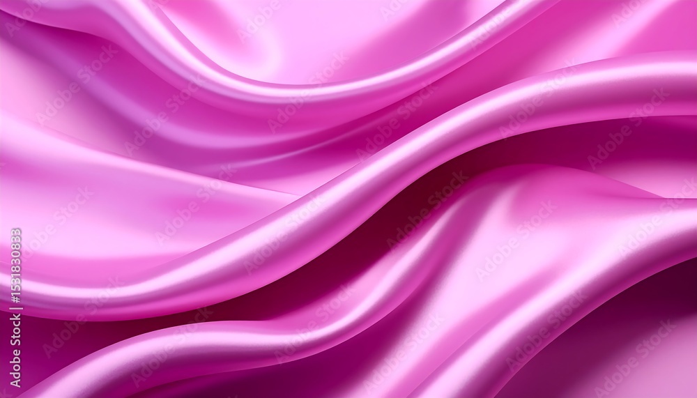Obraz premium Close-up of vibrant pink silk fabric