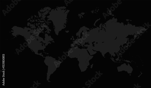 World map accurate scale, world map vector image, modern world map, Illustration, eps 10, worldwide, all continents, all countries, worldwide project