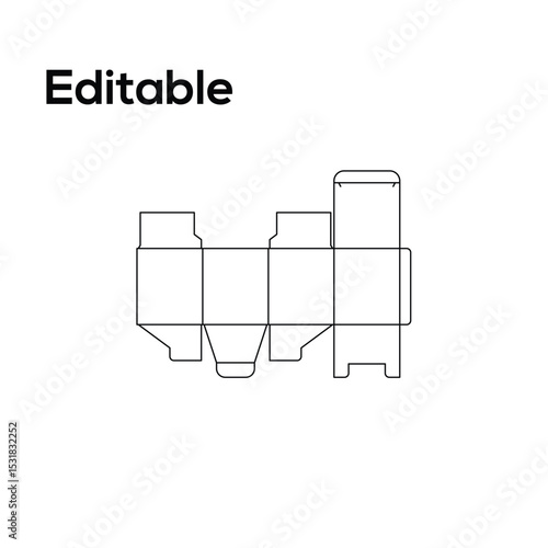 Tableau sur toile box die-line, die-line, die-line template, box dieline, dieline packaging