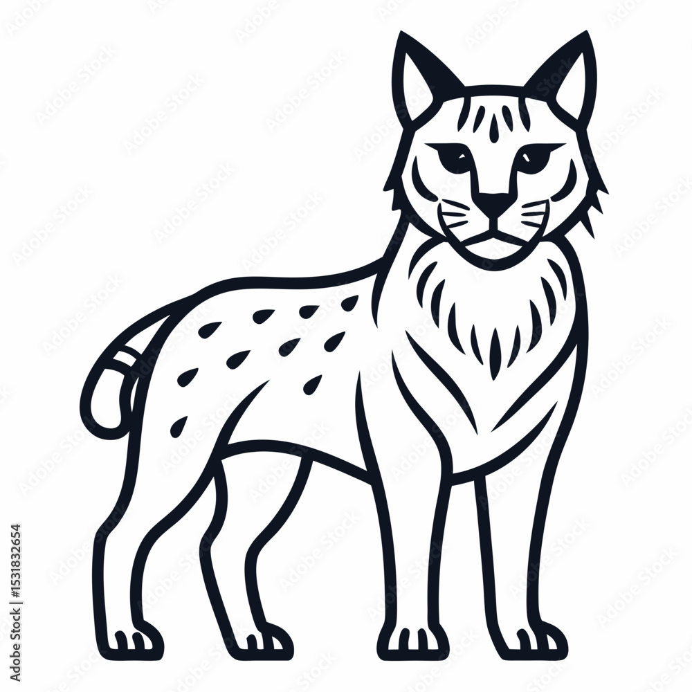 Obraz premium Bobcat on white background 