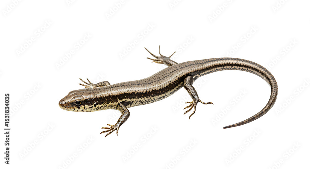 Fototapeta premium Detailed Closeup of a Lizard with Intricate Scales
