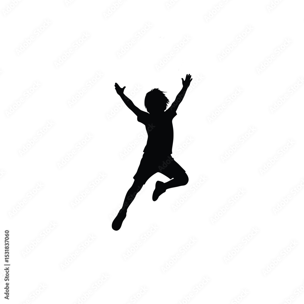 silhouette of jumping man silhouette of jumping man