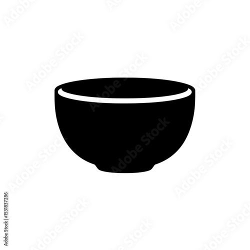 Filled soup bowl icon for culinary, food service, or dining-related graphic content
