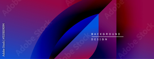 Abstract gradient design. Vivid purple, blue, red hues blend smoothly. Minimalist text reads background design. Modern aesthetic.
