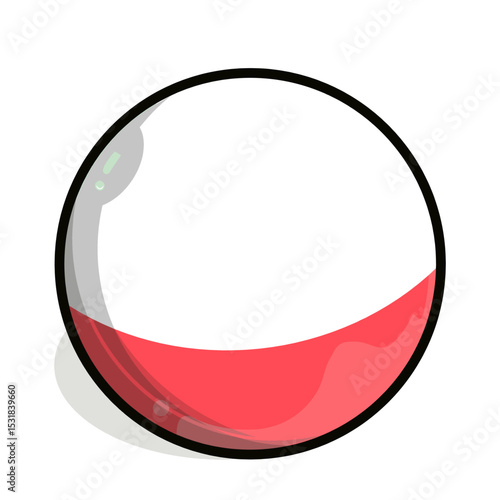 Icon A round, cartoonish sphere with a vibrant red interior, smoothly transitioning to white. Free Download Icon A round, cartoonish sphere with a vibrant red interior, smoothly transitioning to white. - GFXLoad