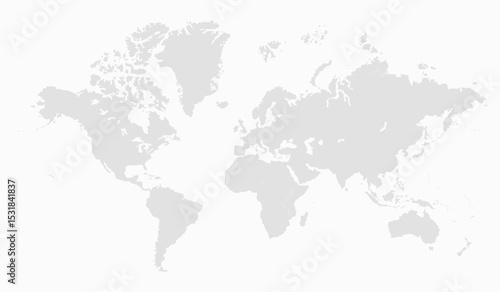 Map of world black and white, world map picture, world map vector image, modern world map, Illustration, eps 10, worldwide, all continents, all countries, worldwide project