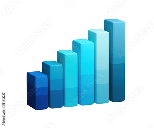 3D Ascending Bar Chart Data Visualization Graphic Free Download 3D Ascending Bar Chart Data Visualization Graphic - GFXLoad