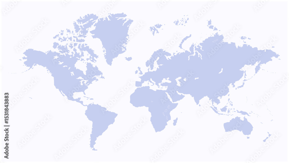 Naklejka premium Outline map of world, world map picture, world map vector image, modern world map, Illustration, eps 10, worldwide, all continents, all countries, worldwide project
