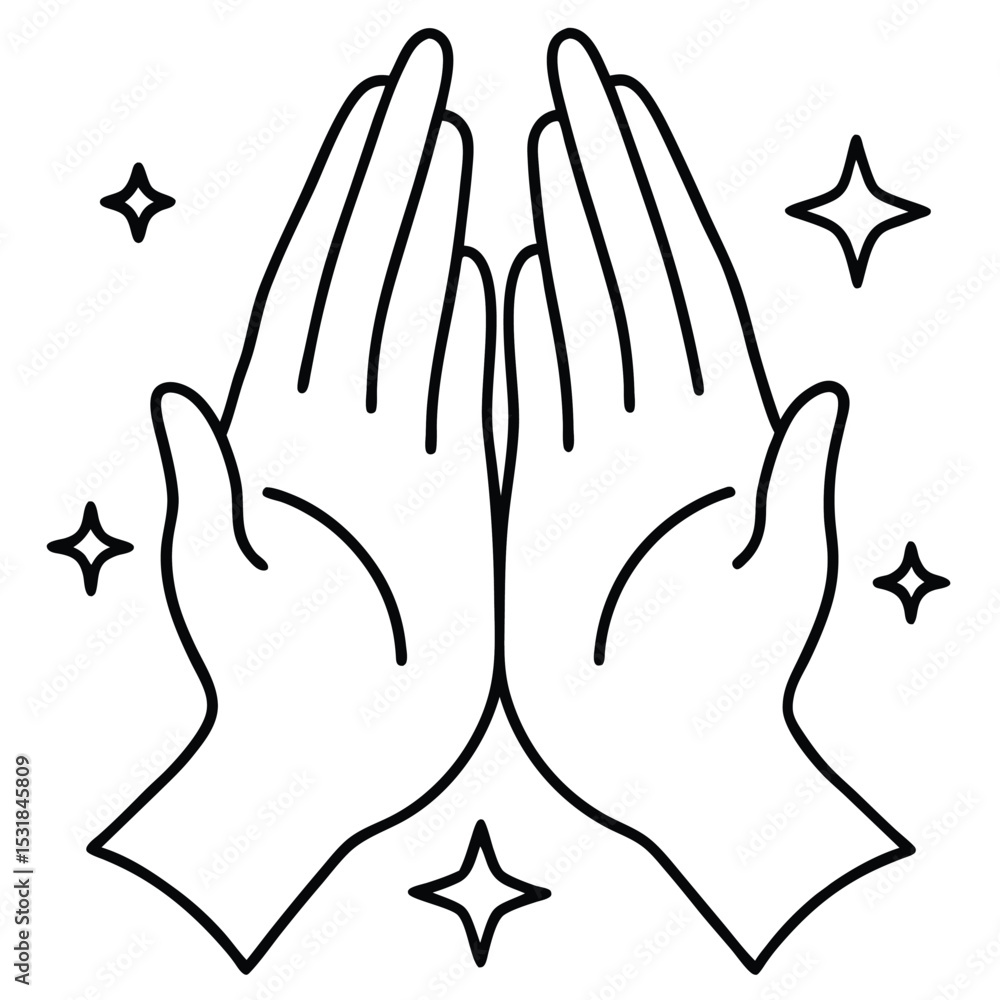 Obraz premium Clean Hands with Sparkling Cleanliness: A Hygiene Icon