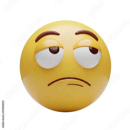 Wallpaper Mural 3D Bored Emoticon Illustration Torontodigital.ca