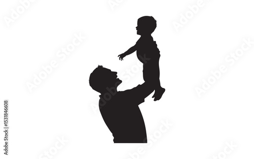 Father's Day silhouette of pregnant woman