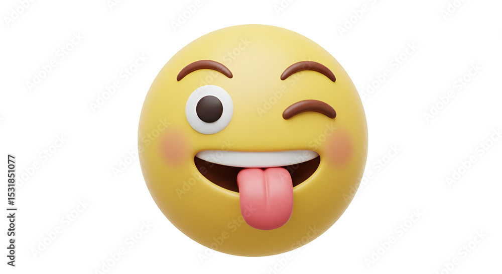 Fototapeta premium Playful 3D Emoji Illustration