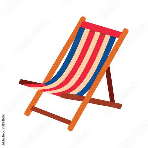 Beach chair vector illustration