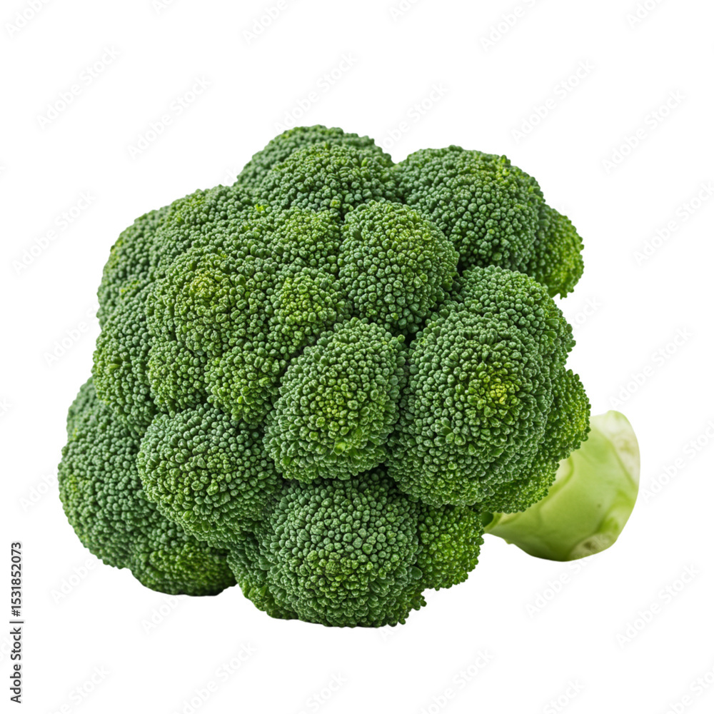 Fresh green broccoli, a healthy raw vegetable, isolated on a white background Fresh green broccoli, a healthy raw vegetable, isolated on a white background