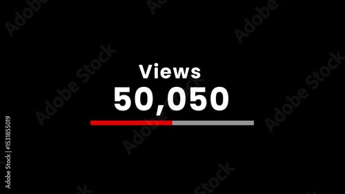 Rising Views Counter - Dynamic Social Media Numbers Animation 