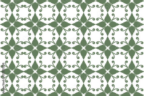 seamless floral pattern green
