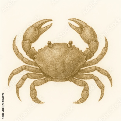 蟹座の象徴：カニのイラスト｜Cancer Symbol: Charming Crab Illustration

